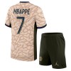 Conjunto (Camiseta+Pantalón Corto) Paris Saint-Germain Mbappé 7 Cuarta Equipación Jordan 23-24 - Niño